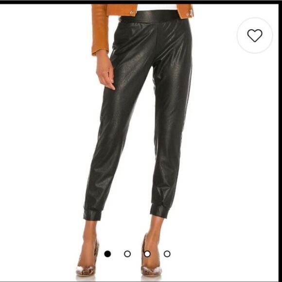 Commando Faux Leather Joggers in Black Size M - Picture 4 of 14